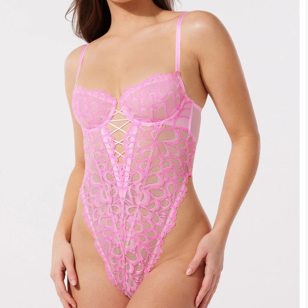 Savage X Fenty Not Sorry Underwire Teddy - NWT - Pink - XL